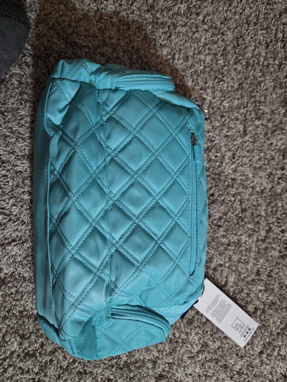 IHKWIP Quilted Teal Crossbody Bag - Picture 5 of 5